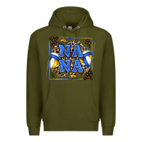 Army Green volleyball nana with leopard Premium Hoodie - Zillion Design Studio