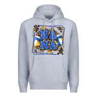 Heather Grey volleyball nana with leopard Premium Hoodie - Zillion Design Studio