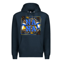 Navy volleyball nana with leopard Premium Hoodie - Zillion Design Studio