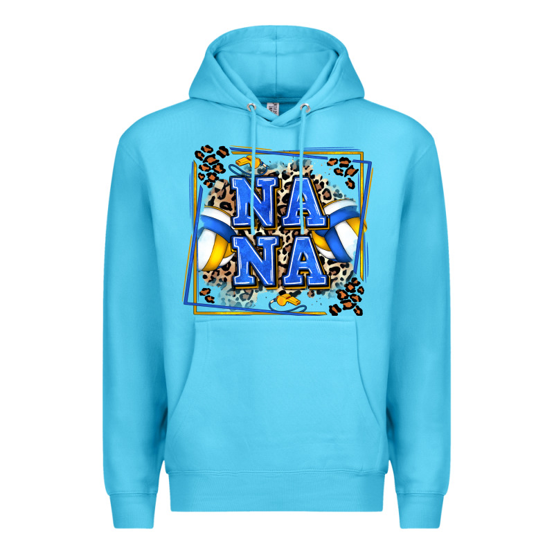 Volleyball Nana With Leopard Premium Hoodie by Zillion Design Studio | Teevron