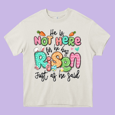 Easter He Is Not Here For He Has Risen Just As He Heavy Core Tee Designed By Lillyallendesigns