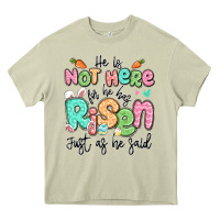 Mossy easter he is not here for he has risen just as he Heavy Core Tee - LillyAllenDesigns