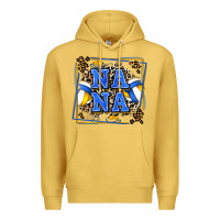 Antique Gold volleyball nana with leopard Premium Hoodie - Zillion Design Studio