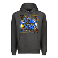 Charcoal Heather volleyball nana with leopard Premium Hoodie - Zillion Design Studio