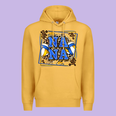 Volleyball Nana With Leopard Premium Hoodie Designed By Zillion Design Studio
