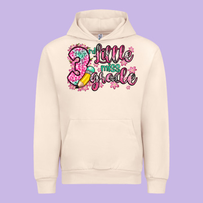 Little Miss 3rd Grade Urban Hoodie Designed By Zillion Design Studio