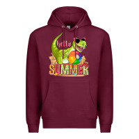 Burgundy hello summer rex Premium Hoodie - texasbilliewilder