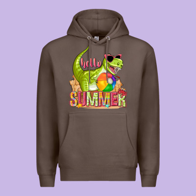 Hello Summer Rex Premium Hoodie Designed By Texasbilliewilder