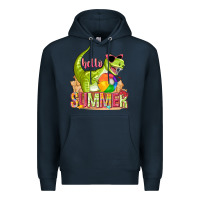 Navy hello summer rex Premium Hoodie - texasbilliewilder