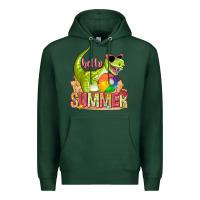 Sports Green hello summer rex Premium Hoodie - texasbilliewilder