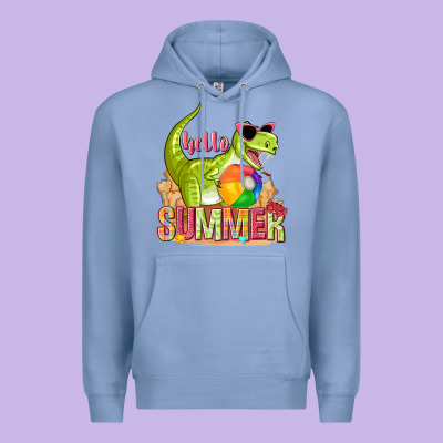 Hello Summer Rex Premium Hoodie Designed By Texasbilliewilder