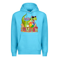 Ocean Blue hello summer rex Premium Hoodie - texasbilliewilder