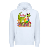 White hello summer rex Premium Hoodie - texasbilliewilder