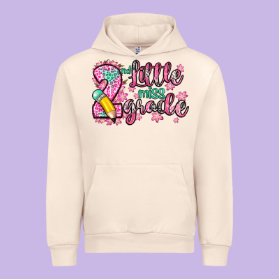 Little Miss 2nd Grade Urban Hoodie Designed By Zillion Design Studio