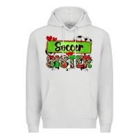 Dove Grey soccer sister with leopard Premium Hoodie - Zillion Design Studio