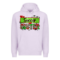 Lilac soccer sister with leopard Premium Hoodie - Zillion Design Studio