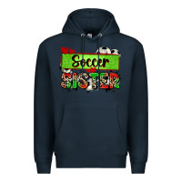 Navy soccer sister with leopard Premium Hoodie - Zillion Design Studio