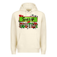 Sandshell soccer sister with leopard Premium Hoodie - Zillion Design Studio