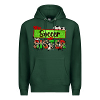 Sports Green soccer sister with leopard Premium Hoodie - Zillion Design Studio