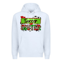 White soccer sister with leopard Premium Hoodie - Zillion Design Studio
