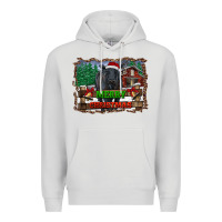 Merry Christmas Black Angus Cattle And Farm Premium Hoodie | Teevron