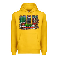 Lemon merry christmas black angus cattle and farm Premium Hoodie - RanaPortraitStore