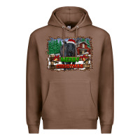 Chestnut merry christmas black angus cattle and farm Premium Hoodie - RanaPortraitStore
