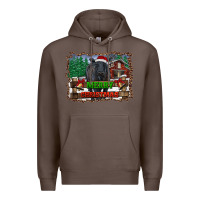 Coffee merry christmas black angus cattle and farm Premium Hoodie - RanaPortraitStore