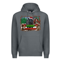 Rock merry christmas black angus cattle and farm Premium Hoodie - RanaPortraitStore