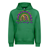 Emerald mardi gras rainbow and fleur de lis Urban Hoodie - RanaPortraitStore
