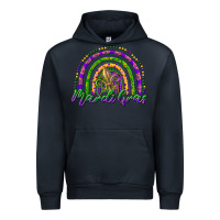Navy mardi gras rainbow and fleur de lis Urban Hoodie - RanaPortraitStore