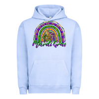 Pigment Grape Ice mardi gras rainbow and fleur de lis Urban Hoodie - RanaPortraitStore