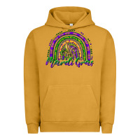 Pigment Peanut Butter mardi gras rainbow and fleur de lis Urban Hoodie - RanaPortraitStore
