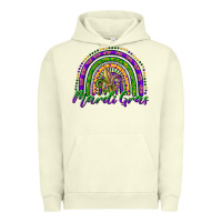 Pigment Pistachio mardi gras rainbow and fleur de lis Urban Hoodie - RanaPortraitStore