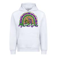 White mardi gras rainbow and fleur de lis Urban Hoodie - RanaPortraitStore