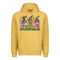 Antique Gold hello summer gnome Premium Hoodie - texasbilliewilder