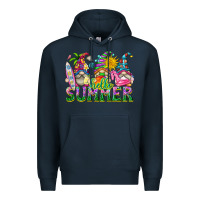 Navy hello summer gnome Premium Hoodie - texasbilliewilder