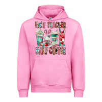 Fuchsia Pink half teacher half coffee Urban Hoodie - texasbilliewilder