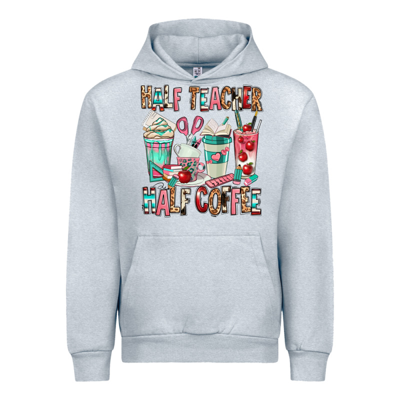 Half Teacher Half Coffee Urban Hoodie by texasbilliewilder | Teevron