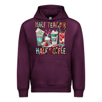 Mauve Wine half teacher half coffee Urban Hoodie - texasbilliewilder