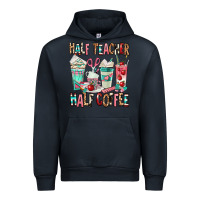 Navy half teacher half coffee Urban Hoodie - texasbilliewilder