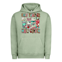 Pigment Oil Green half teacher half coffee Urban Hoodie - texasbilliewilder