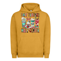 Pigment Peanut Butter half teacher half coffee Urban Hoodie - texasbilliewilder