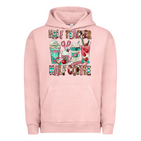 Pigment Salmon half teacher half coffee Urban Hoodie - texasbilliewilder