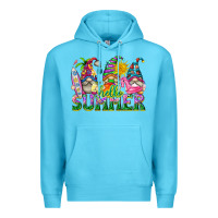 Ocean Blue hello summer gnome Premium Hoodie - texasbilliewilder