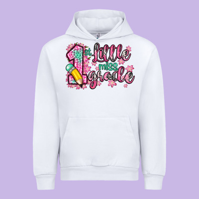 Little Miss 1st Grade Urban Hoodie Designed By Zillion Design Studio