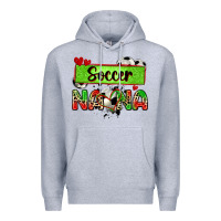 Heather Grey soccer nana with leopard Premium Hoodie - Zillion Design Studio