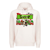 Pale Pink soccer nana with leopard Premium Hoodie - Zillion Design Studio