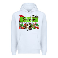 White soccer nana with leopard Premium Hoodie - Zillion Design Studio