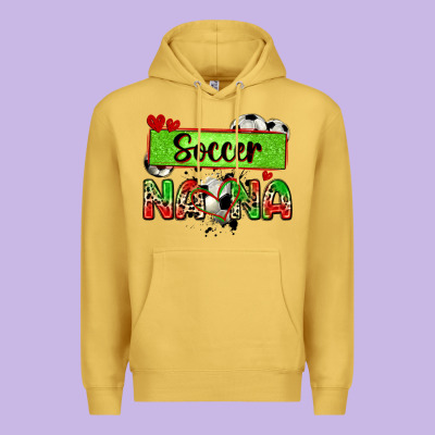 Soccer Nana With Leopard Premium Hoodie Designed By Zillion Design Studio